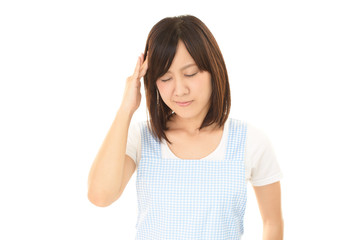 Fototapeta premium 憂鬱な表情の女性