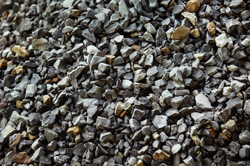 Closeup image of crushed concrete heap as natural background