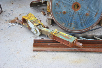 Old rusty machine parts