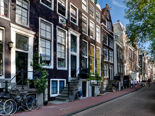 Naklejka premium Architektura na Prinsengracht w Amsterdamie