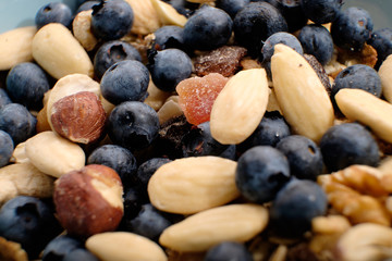 müsli mit blaubeeren