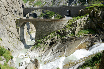 Devil's bridge at St. Gotthard pass