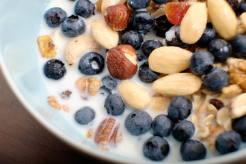 müsli mit blaubeeren