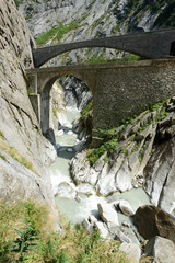 Devil's bridge at St. Gotthard pass