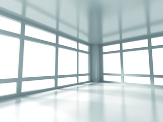 Abstract White Empty Room Interior Background