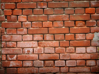 Old grunge brick wall background