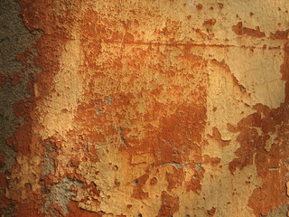 Cracked, rusty old paint on a 