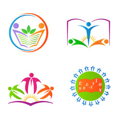 The purpose of the education logos used for school college and university sign and symbol.