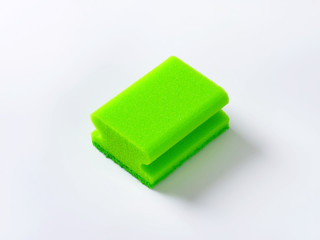 green kitchen sponge
