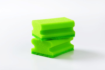 green kitchen sponges