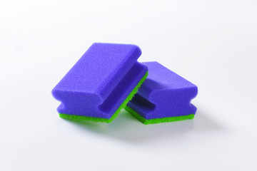 blue kitchen sponges