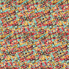 Fototapeta na wymiar Textile seamless pattern of colorful strokes