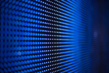 Blue led screen mesh - radial blur