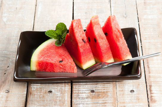 Close up red watermelon
