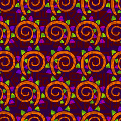 Vector abstract background of colored spirals