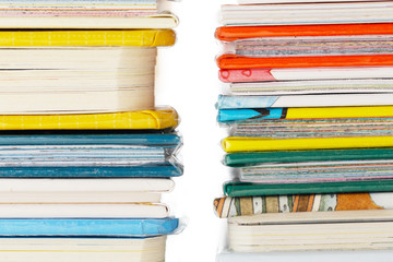 Colourful Books Isolated on White Background.