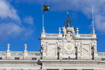 Fototapeta na wymiar MADRID, SPAIN - DECEMBER 06, 2014: Royal Palace in Madrid
