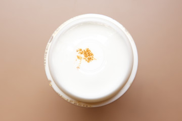 Closeup Cup of Coffee on Table.
