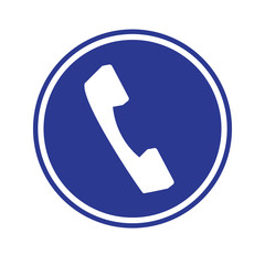 Telephone icon  blue