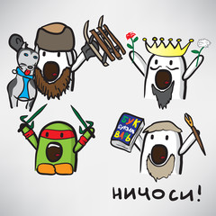 Set of internet memes Nichosi