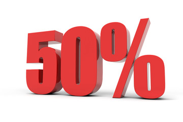 50% Rabatt  / 3D Text