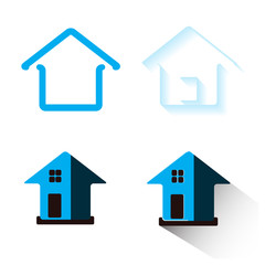 House Real Estate logo blue design