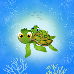 little sea turtle