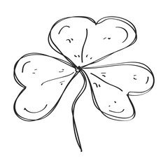 Simple doodle of a clover leaf