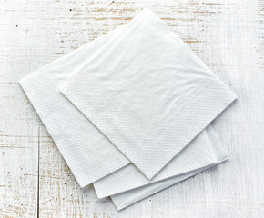 white paper napkins