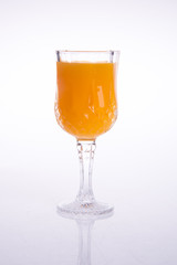 orange juice on a background