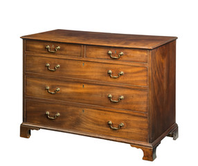Old original vintage wooden chest of drawers