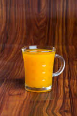 orange juice on a background