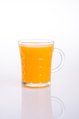 orange juice on a background