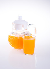 orange juice on a background