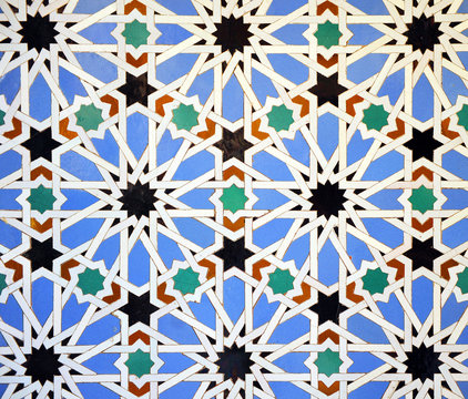 Mosaic of stars, Alcazar Palace of Sevilla, Spain