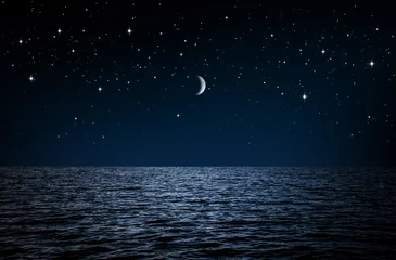 Foto auf Alu-Dibond Sternenhimmel über dem Meer © by-studio