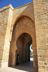 Fototapeta na wymiar Puerta de Toledo, murallas de Ciudad Real, Castilla la Mancha, España