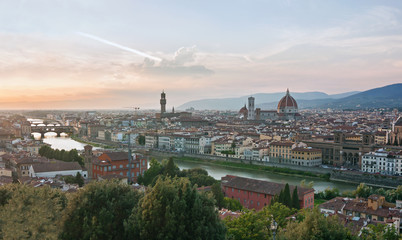 Fototapeta na wymiar Panoramic view of Florence - Tuscany, italy
