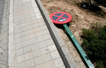 Traffic signal at the road