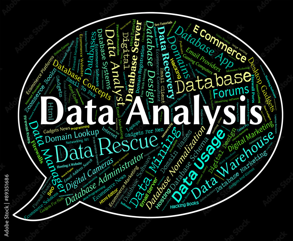 Poster data analysis means analytic text and word
