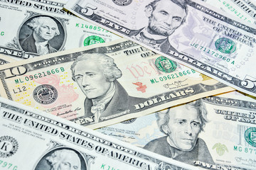 Obraz na płótnie Canvas American Dollar bills, use for background