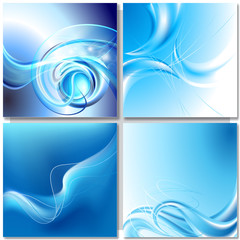 Abstract blue wave background