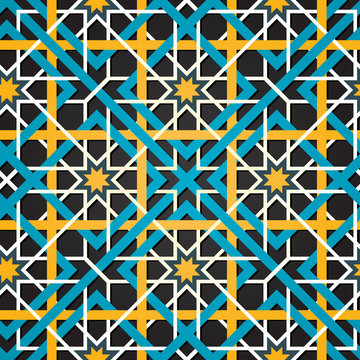 Moroccan ornament. Vector seamless background.
