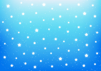 Shiny stars on blue background 