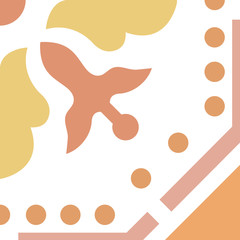 Vintage background. Victorian ornament tile in vector.