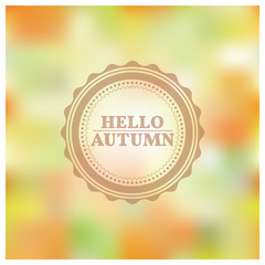 Blurred autumn background, vector illustration.