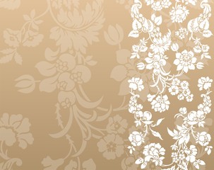 Fototapeta premium wedding card design, paisley floral pattern , India