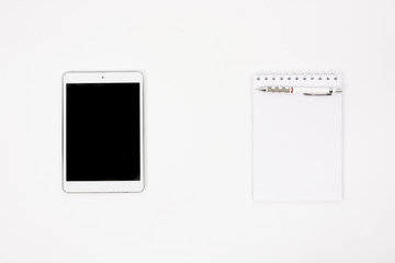 Top View Tablet Paper Book