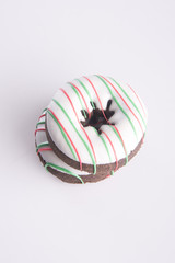 donut. Christmas donut on the background