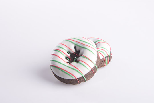 donut. Christmas donut on the background